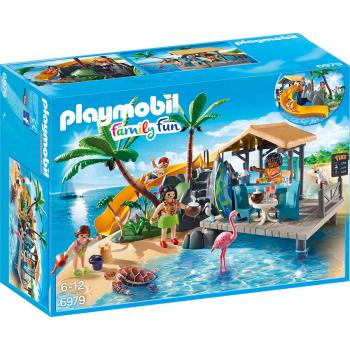 PLAYMOBIL Karibikinsel mit Strandbar 6979 Piraten Aktions Paket - mit 100 Motiv